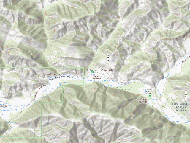 USGS topographic map of P-Bar Flat