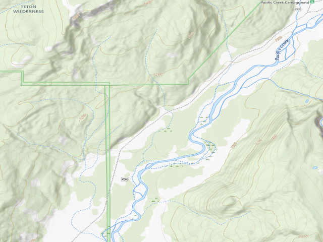USGS topographic map of Pacific Creek 5
