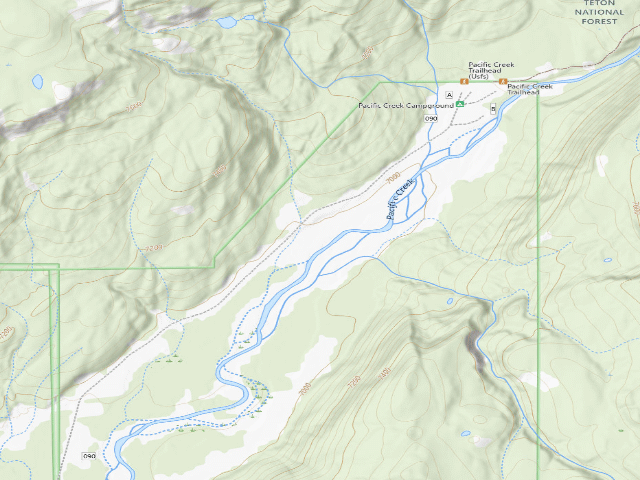 USGS topographic map of Pacific Creek 8