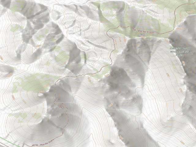 USGS topographic map of Pacific Crest- Owens Peak Segment