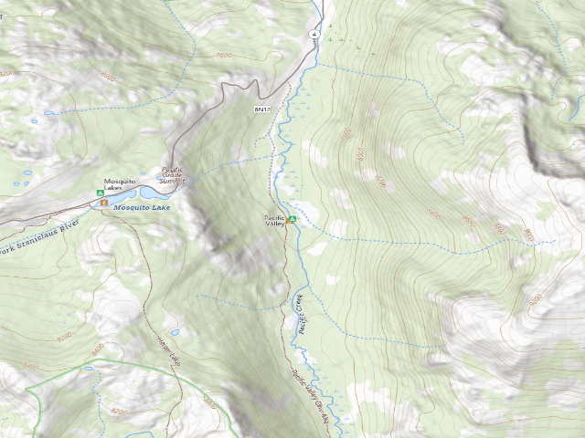 USGS topographic map of Pacific Valley