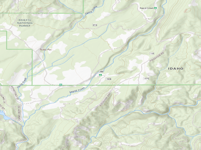 USGS topographic map of Paddy Flat Dispersed