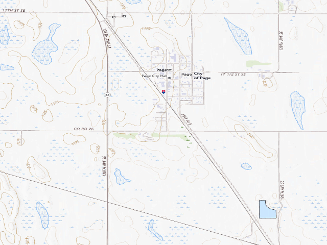 USGS topographic map of Page City Park -- free tent area (Page)