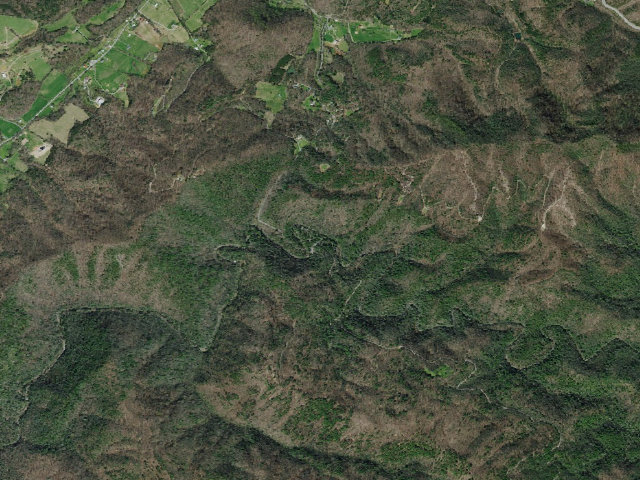 Aerial image of Paint Creek Campground