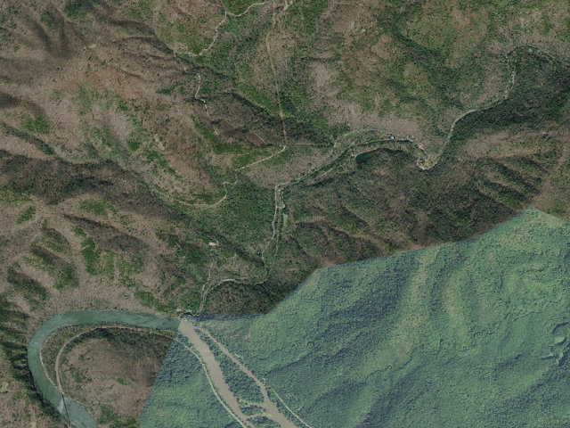 Aerial image of Paint Creek Dispersed Campsites