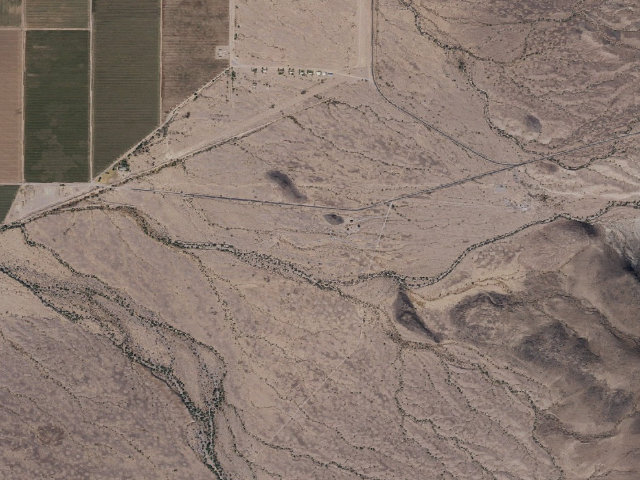 Aerial image of Painted Rock