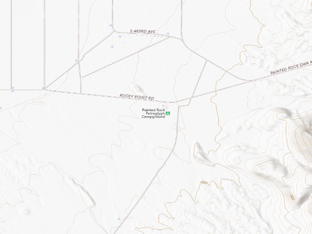 USGS topographic map of Painted Rock