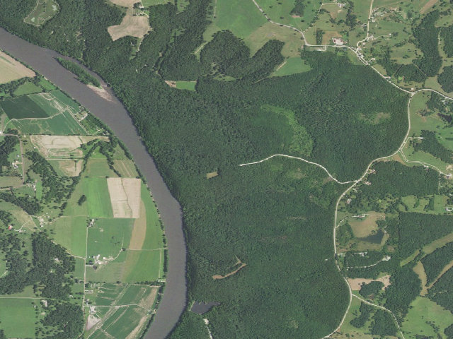 Aerial image of Painted Rock Conservation Area