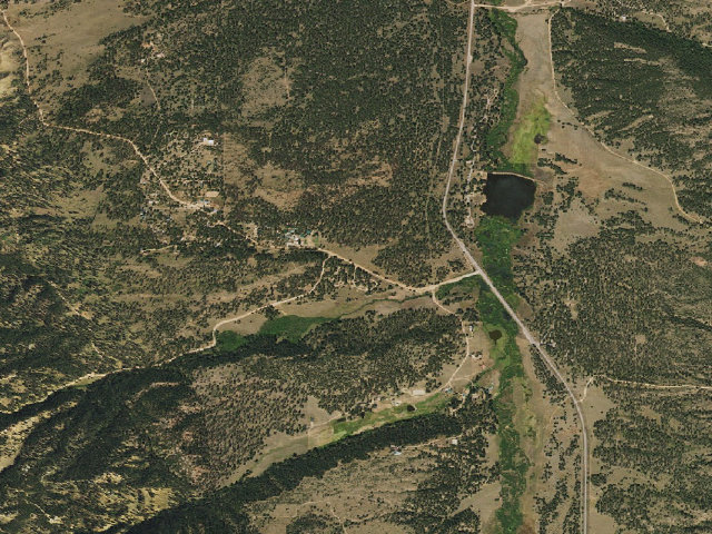 Aerial image of Painted Rocks