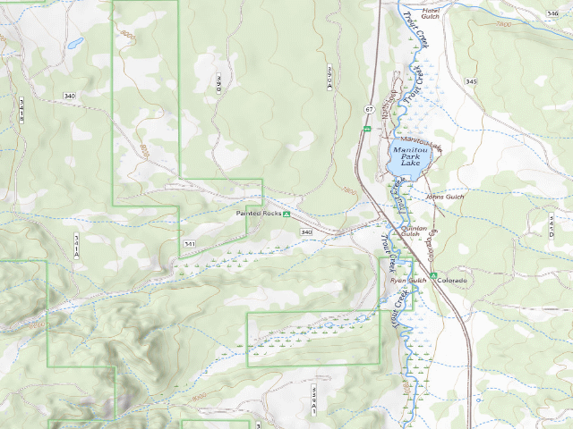 USGS topographic map of Painted Rocks