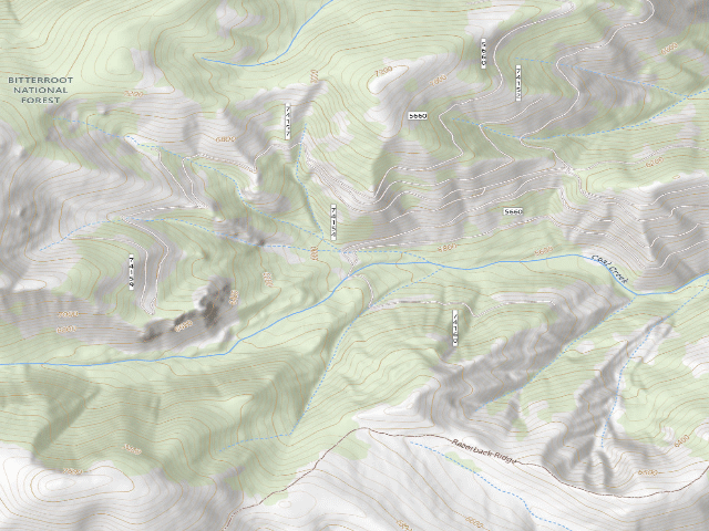USGS topographic map of Painted Rocks Lake-03