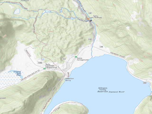 USGS topographic map of Paiute Campground