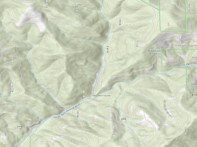 USGS topographic map of Pal767Rd-001