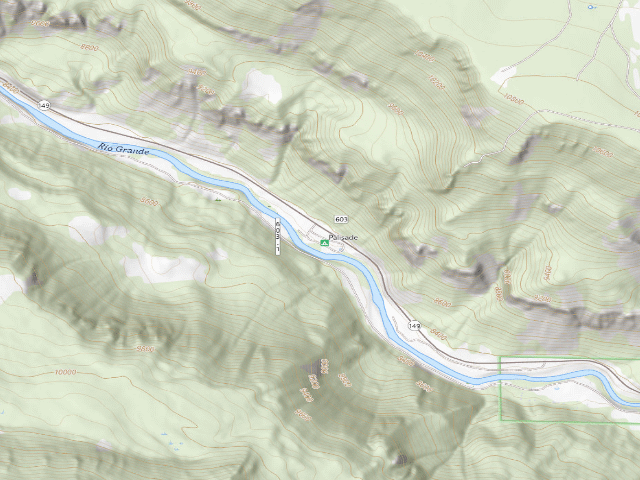 USGS topographic map of Palisade Campground