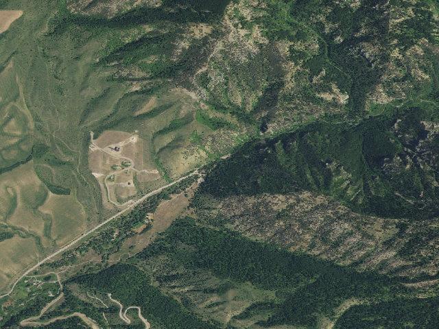 Aerial image of Palisades Creek