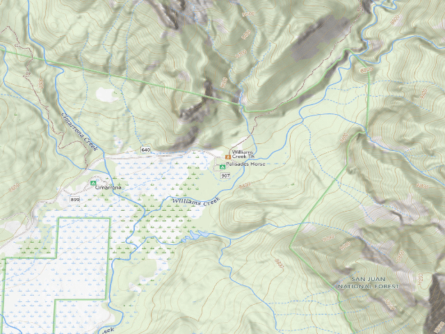 USGS topographic map of Palisades Horse