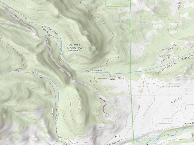 USGS topographic map of Palisades