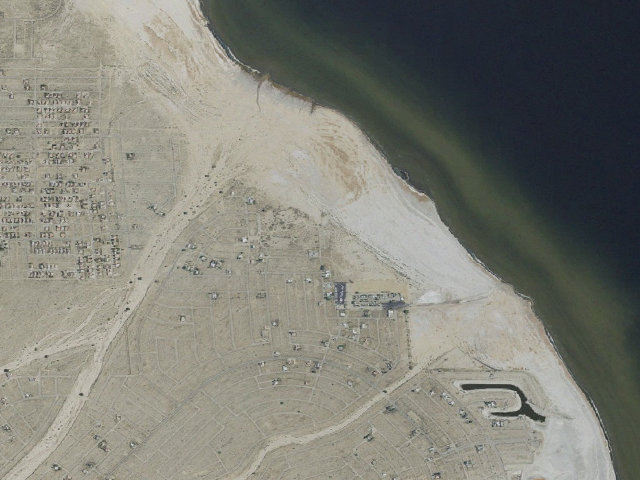 Aerial image of Palm Beach Dispersed Camp