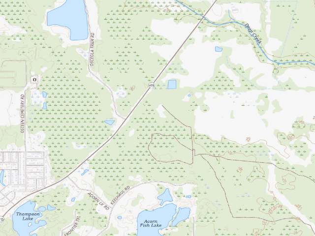 USGS topographic map of Palm Bluff Conservation Area group campsite
