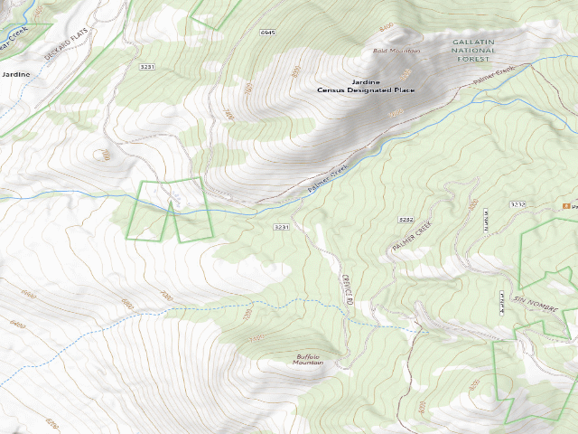 USGS topographic map of Palmer Mtn Road-003