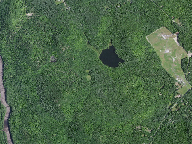 Aerial image of Palmer Pond Tent Site 1 (Lake George Wild Forest)