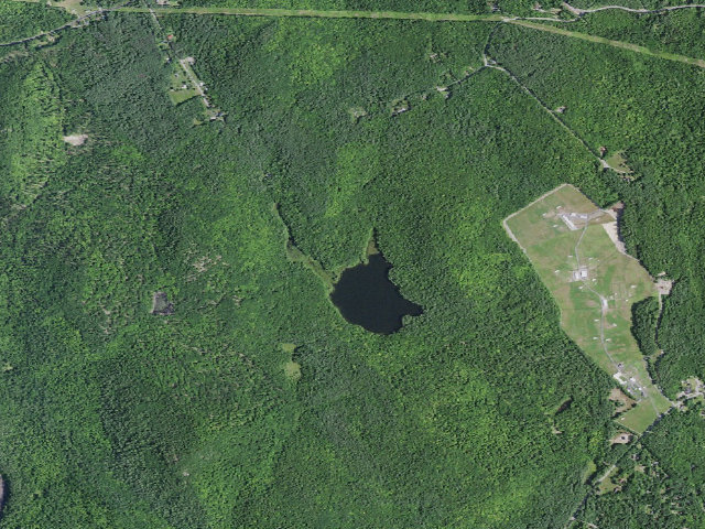 Aerial image of Palmer Pond Tent Site 4 (Lake George Wild Forest)