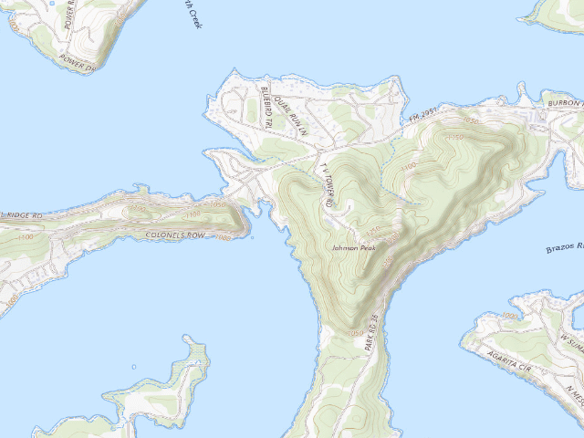 USGS topographic map of Palo Pinto County
