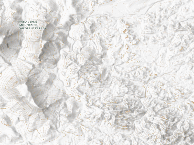 USGS topographic map of Palo Verde Mountains Wilderness