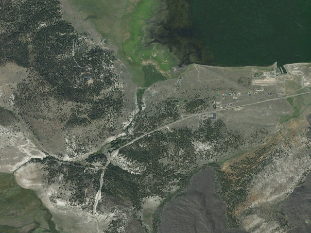 Aerial image of Panguitch Lake North Campground