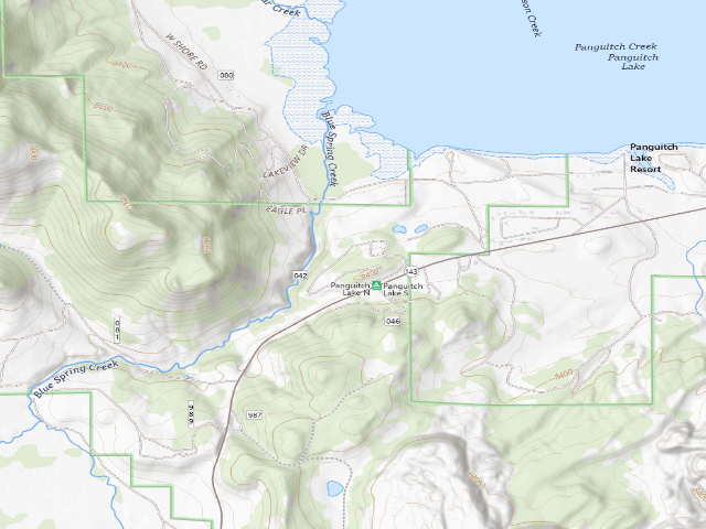 USGS topographic map of Panguitch Lake North Campground