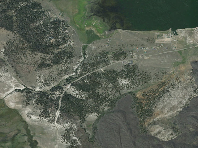 Aerial image of Panguitch Lake South Campground