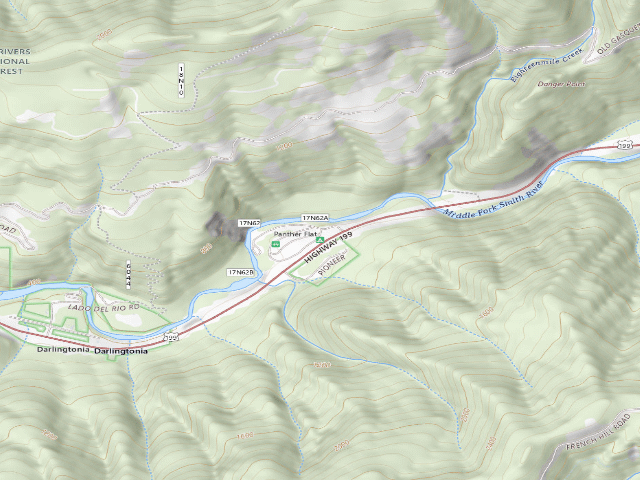 USGS topographic map of Panther Flat