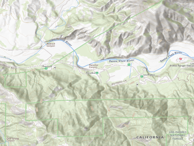USGS topographic map of Paradise