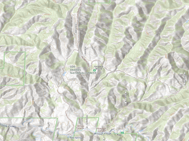 USGS topographic map of Paradise Spring