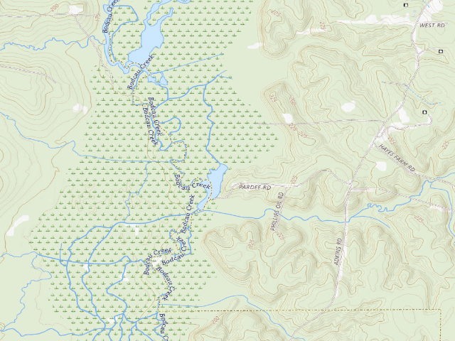 USGS topographic map of Pardee Calloway Primitive Camp