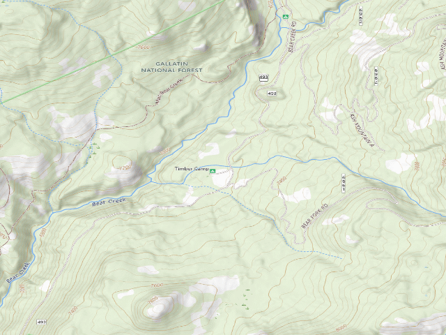 USGS topographic map of Park County