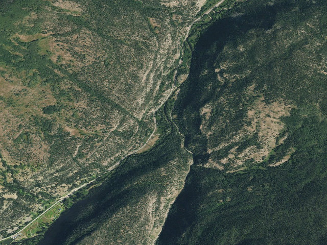 Aerial image of Park Creek Campground