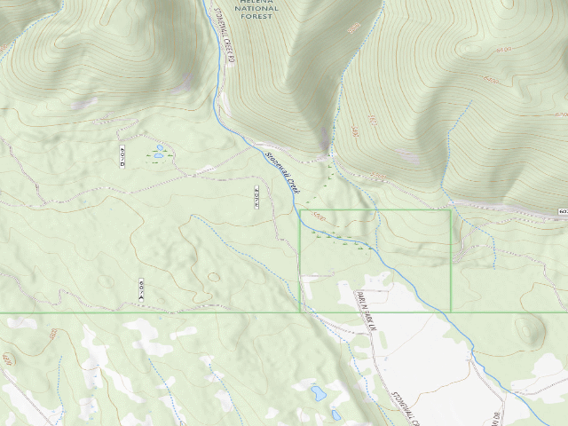 USGS topographic map of Park Creek Rd 607-001A