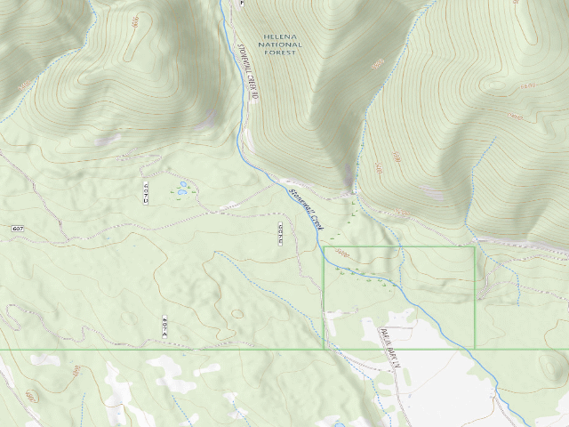 USGS topographic map of Park Creek Rd 607-001D