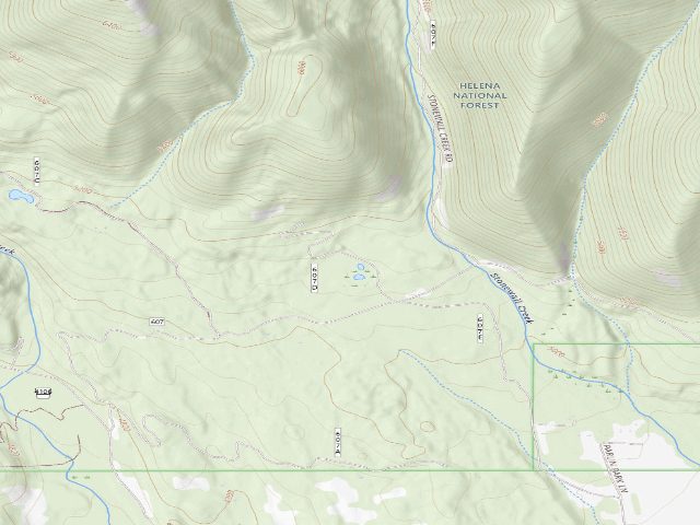 USGS topographic map of Park Creek Rd 607-002A
