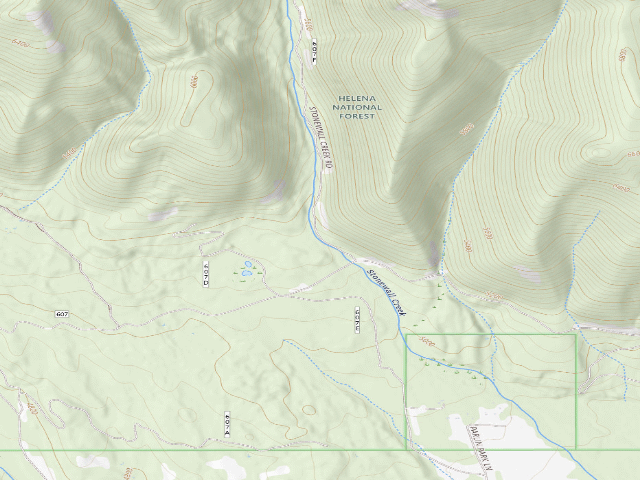 USGS topographic map of Park Creek Rd 607-003A