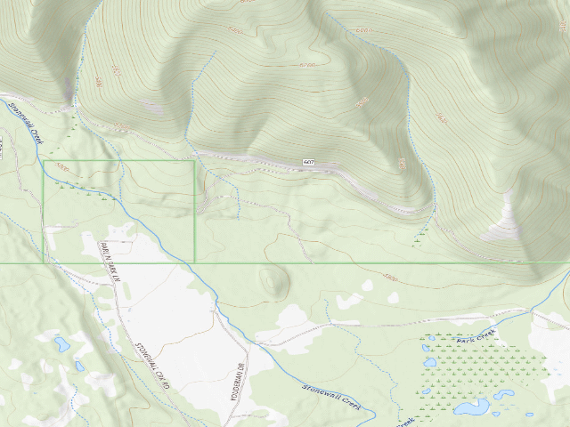 USGS topographic map of Park Creek Rd 607-007
