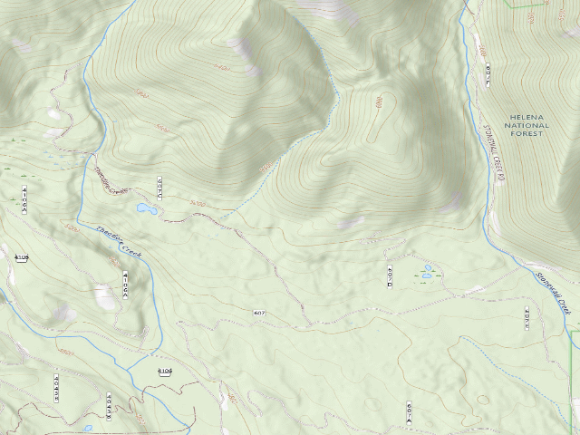 USGS topographic map of Park Creek Rd 607-011