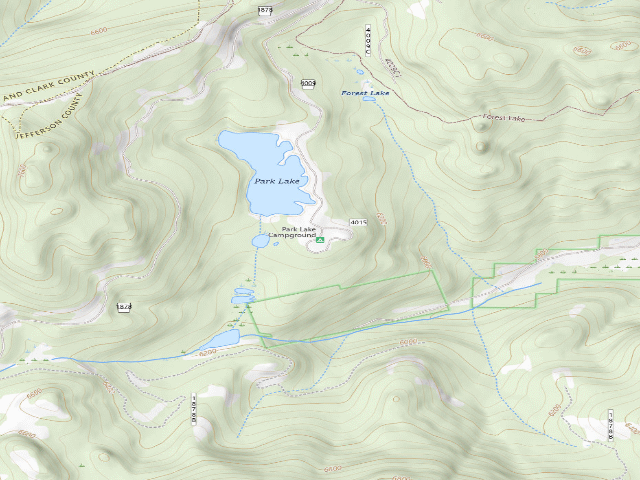 USGS topographic map of Park Lake Campground