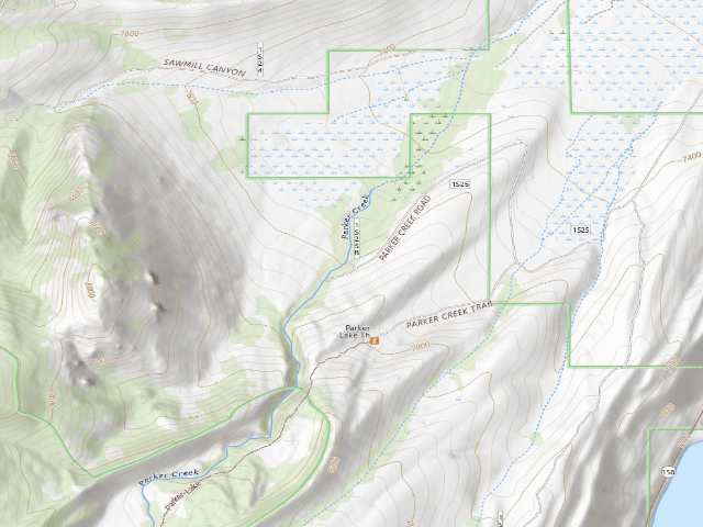 USGS topographic map of Parker Creek