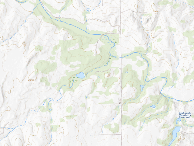 USGS topographic map of Parker Place Camping (Ellis County WMA)