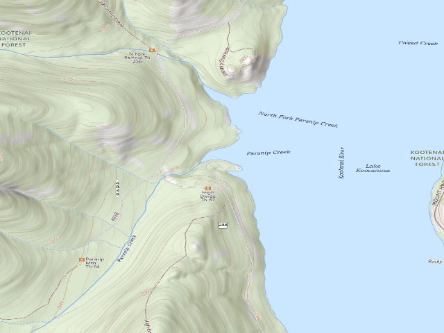 USGS topographic map of Parsnip-Ds-1