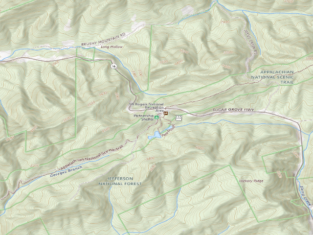 USGS topographic map of Partnership A.T. Shelter