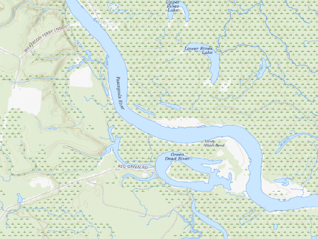 USGS topographic map of Pascagoula River WMA camp site 10