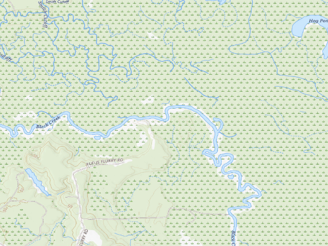 USGS topographic map of Pascagoula River WMA camp site 17
